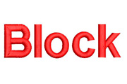 Schriftart Block