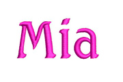 Schriftart Mia